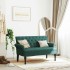 Banco con respaldo tela verde oscuro 120x62x75,5