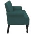 Banco con respaldo tela verde oscuro 120x62x75,5