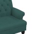 Banco con respaldo tela verde oscuro 120x62x75,5