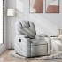 Sillón reclinable de tela gris