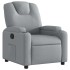 Sillón reclinable de tela gris