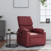 Sillón reclinable de cuero sintético rojo tinto
