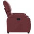 Sillón reclinable de cuero sintético rojo