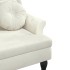 Banco con cojines terciopelo crema 120,5x65x75