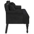 Banco con cojines terciopelo negro 120,5x65x75