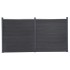 Juego de paneles de valla WPC gris 353x186