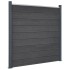 Juego de paneles de valla WPC gris 353x186