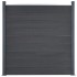 Juego de paneles de valla WPC gris 353x186