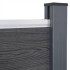 Juego de paneles de valla WPC gris 353x186