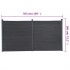 Juego de paneles de valla WPC gris 353x186