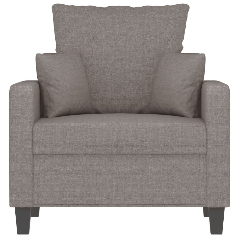 Sillón de tela gris taupé 60