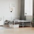 Estructura cama sin colchón con estribo metal blanco 160x200