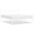 Estructura cama sin colchón con estribo metal blanco 160x200