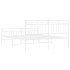 Estructura cama sin colchón con estribo metal blanco 160x200