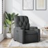 Sillón reclinable de tela gris