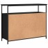 Aparador de madera de ingeniería negro 100x35x80