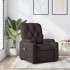 Sillón de masaje reclinable de tela marrón