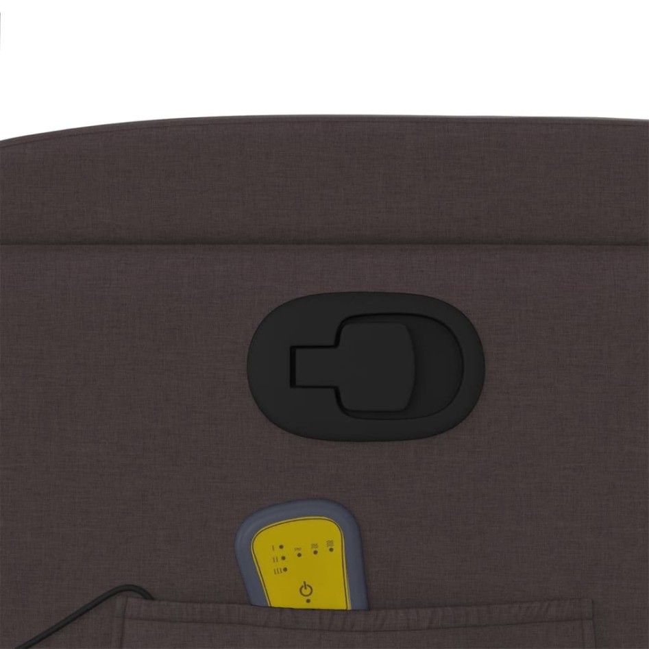 Sillón de masaje reclinable de tela marrón