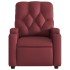 Sillón reclinable de cuero sintético rojo