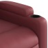 Sillón reclinable de cuero sintético rojo
