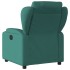 Sillón reclinable de tela verde