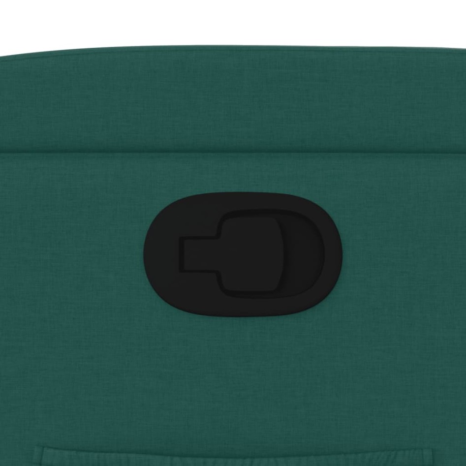 Sillón reclinable de tela verde