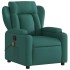Sillón de masaje reclinable de tela verde