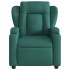 Sillón de masaje reclinable de tela verde