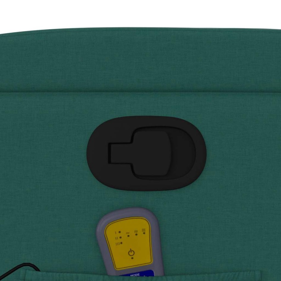 Sillón de masaje reclinable de tela verde