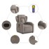 Sillón de masaje reclinable de tela gris
