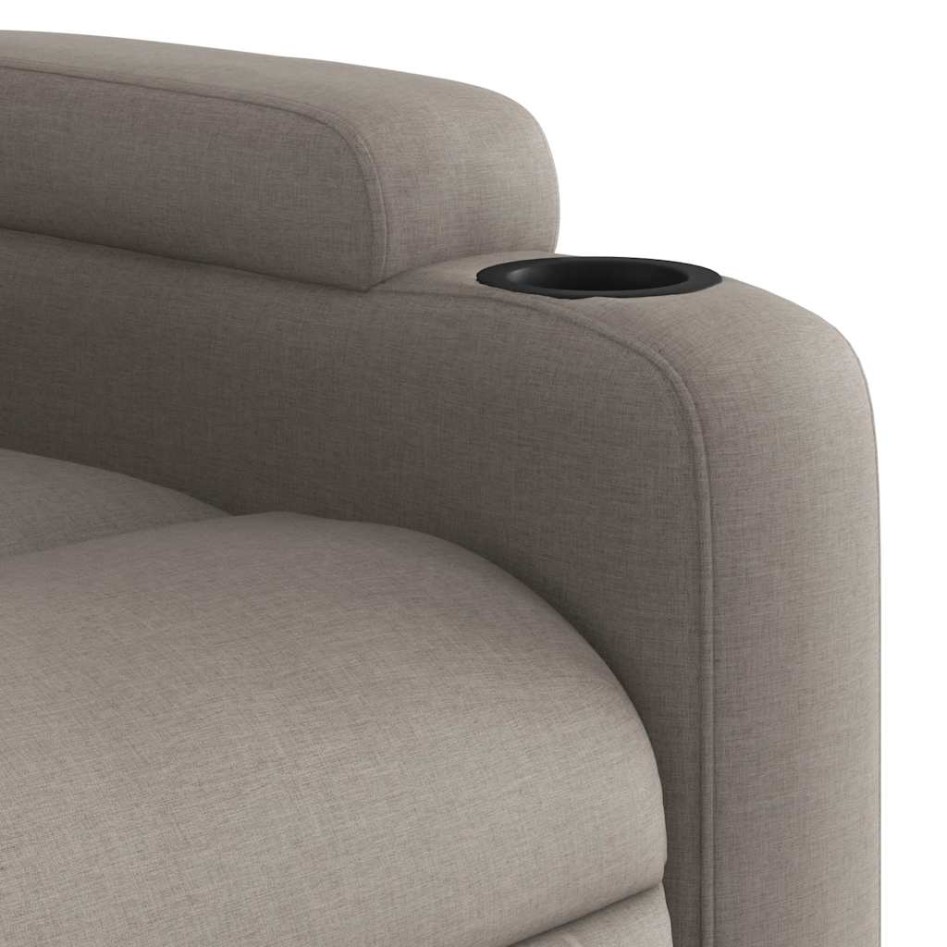 Sillón de masaje reclinable de tela gris