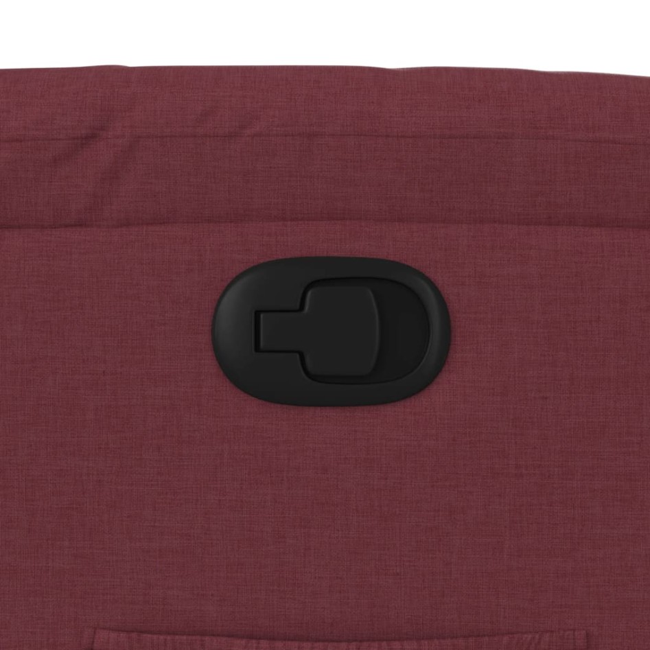 Sillón reclinable de tela rojo