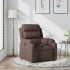 Sillón reclinable de tela marrón
