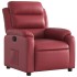 Sillón reclinable de cuero sintético rojo