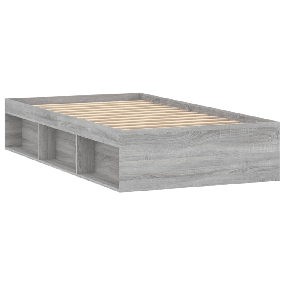 Estructura de cama gris Sonoma 100x200