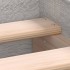 Estructura de cama con cabecero piecero gris Sonoma 140x190