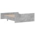Estructura de cama con cabecero piecero gris hormigón