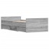 Estructura de cama con cabecero piecero gris Sonoma 100x200