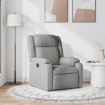 Sillón reclinable de tela gris claro