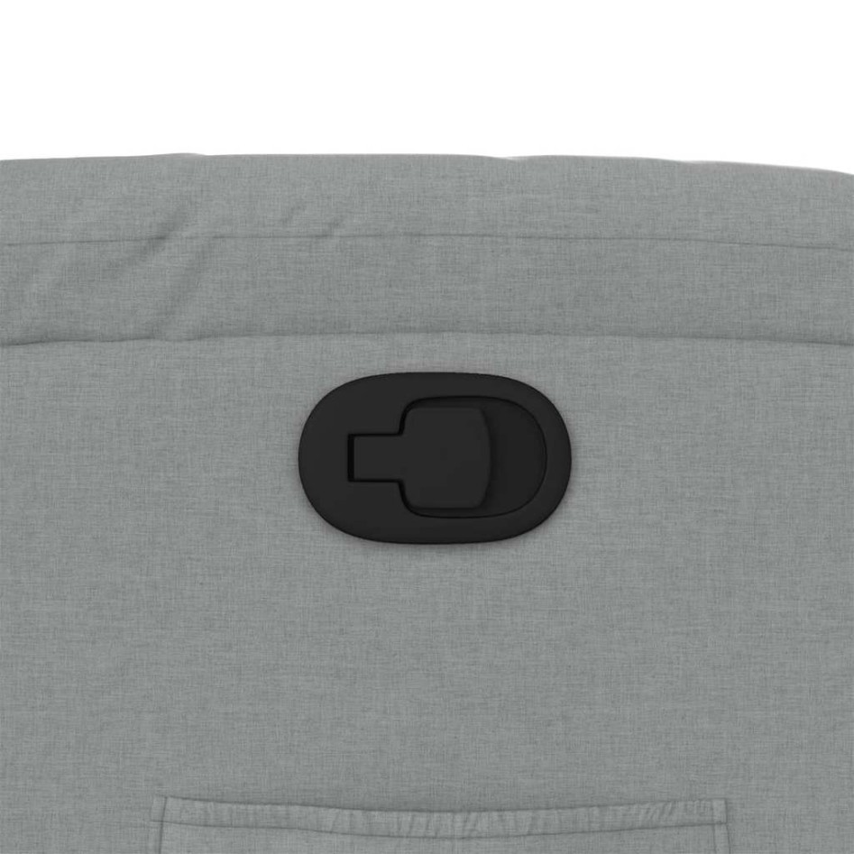 Sillón reclinable de tela gris