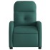 Sillón reclinable de tela verde