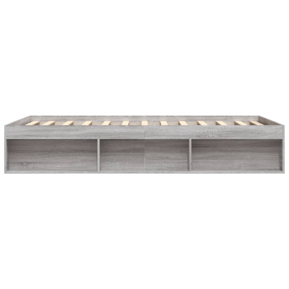 Estructura de cama gris Sonoma 140x190