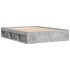 Estructura de cama gris hormigón 140x190