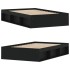 Estructura de cama doble pequeña sin colchón negro 120x190