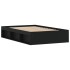 Estructura de cama doble pequeña sin colchón negro 120x190