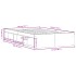Estructura de cama doble pequeña sin colchón negro 120x190