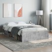Estructura de cama gris hormigón 120x190 cm