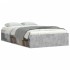 Estructura de cama gris hormigón 120x190
