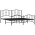 Estructura cama sin colchón con estribo metal negro 160x200