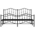 Estructura cama sin colchón con estribo metal negro 160x200